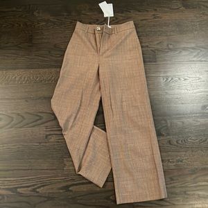 & Other Stories wool camel checkered pants (size 2)